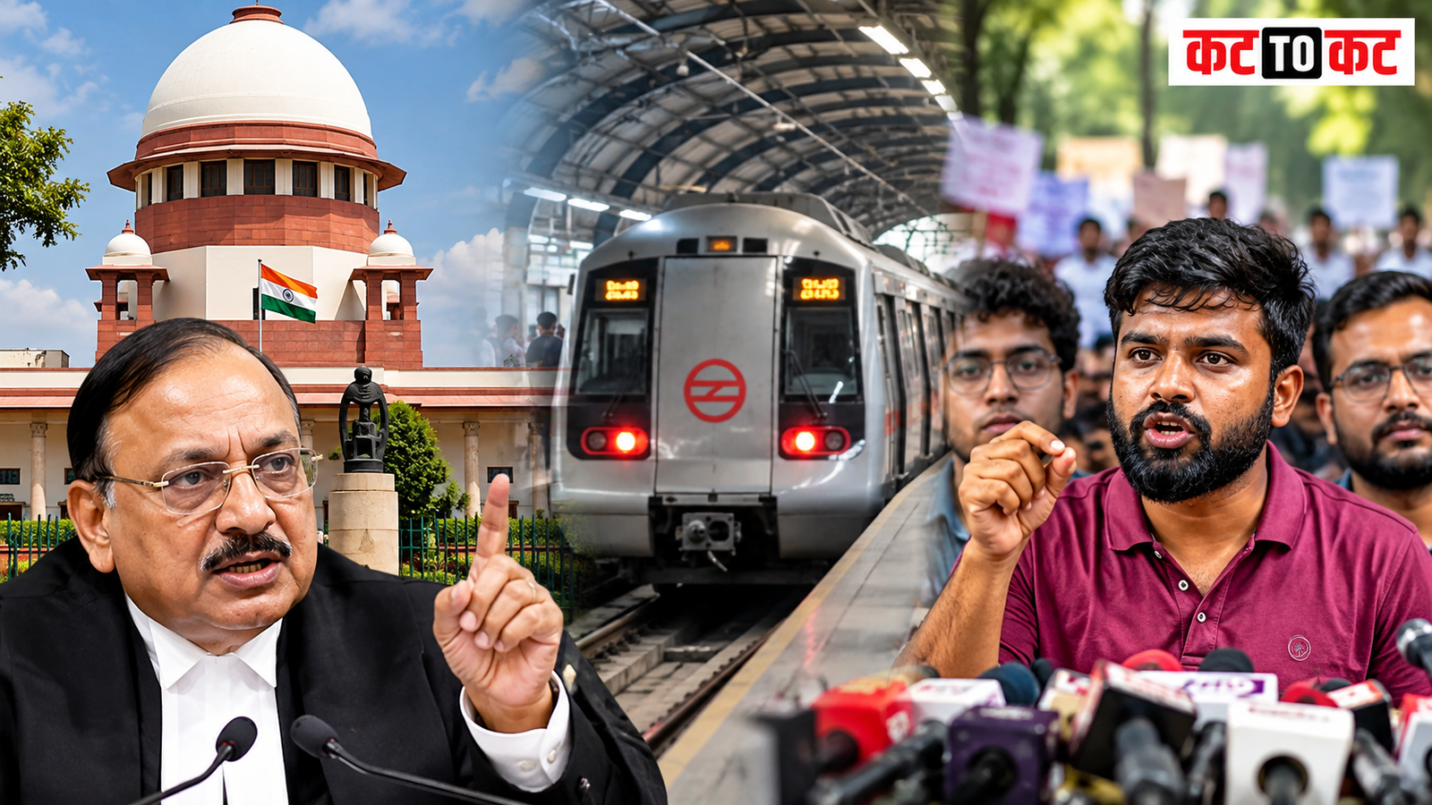 दिल्लीतील सीजेपी आंदोलनापूर्वी मेट्रो आणि रेल्वे निर्बंधांबाबत सर्वोच्च न्यायालयाने सामान्य नागरिकांच्या गैरसोयीवर चिंता व्यक्त केली.