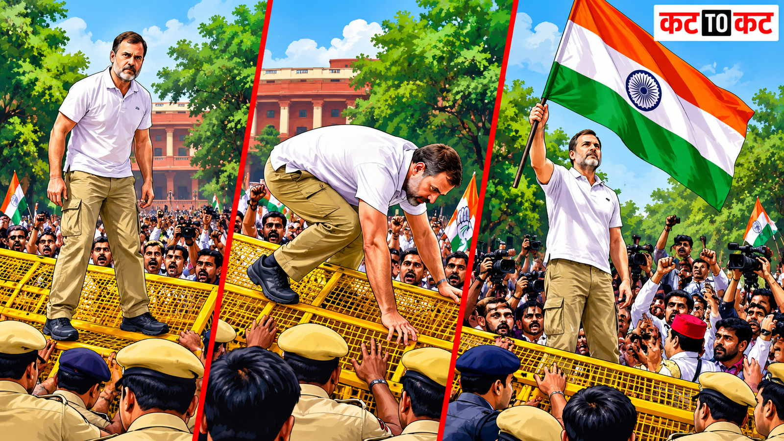 Rahul Gandhi and INDIA bloc leaders protest against Election Commission in Delhi