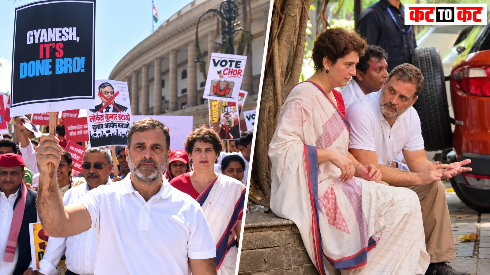 INDIA alliance leaders protest in Delhi against Election Commission over SIR voter list revision