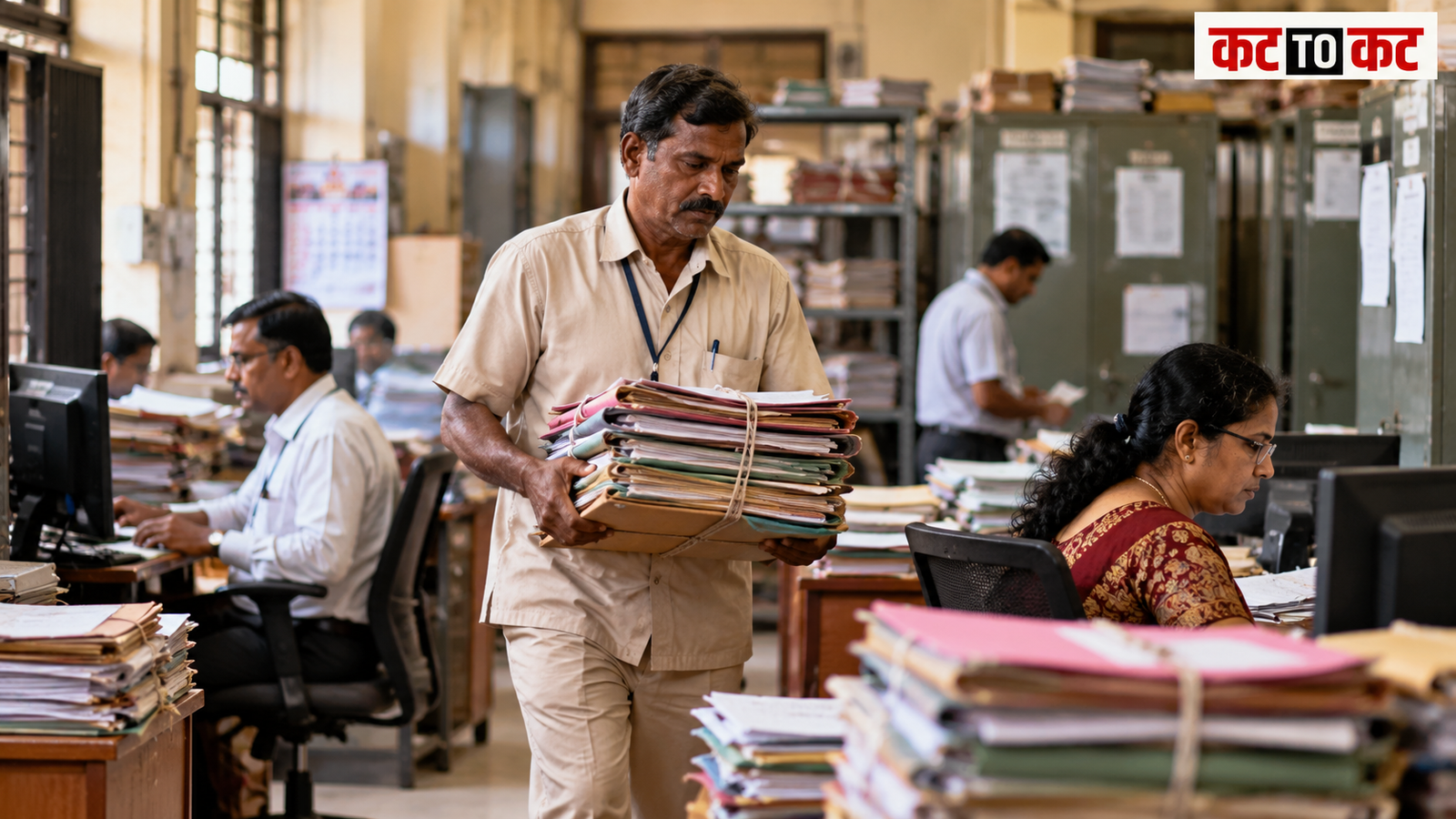 Government office employees working in Maharashtra with vacant Class 4 positions