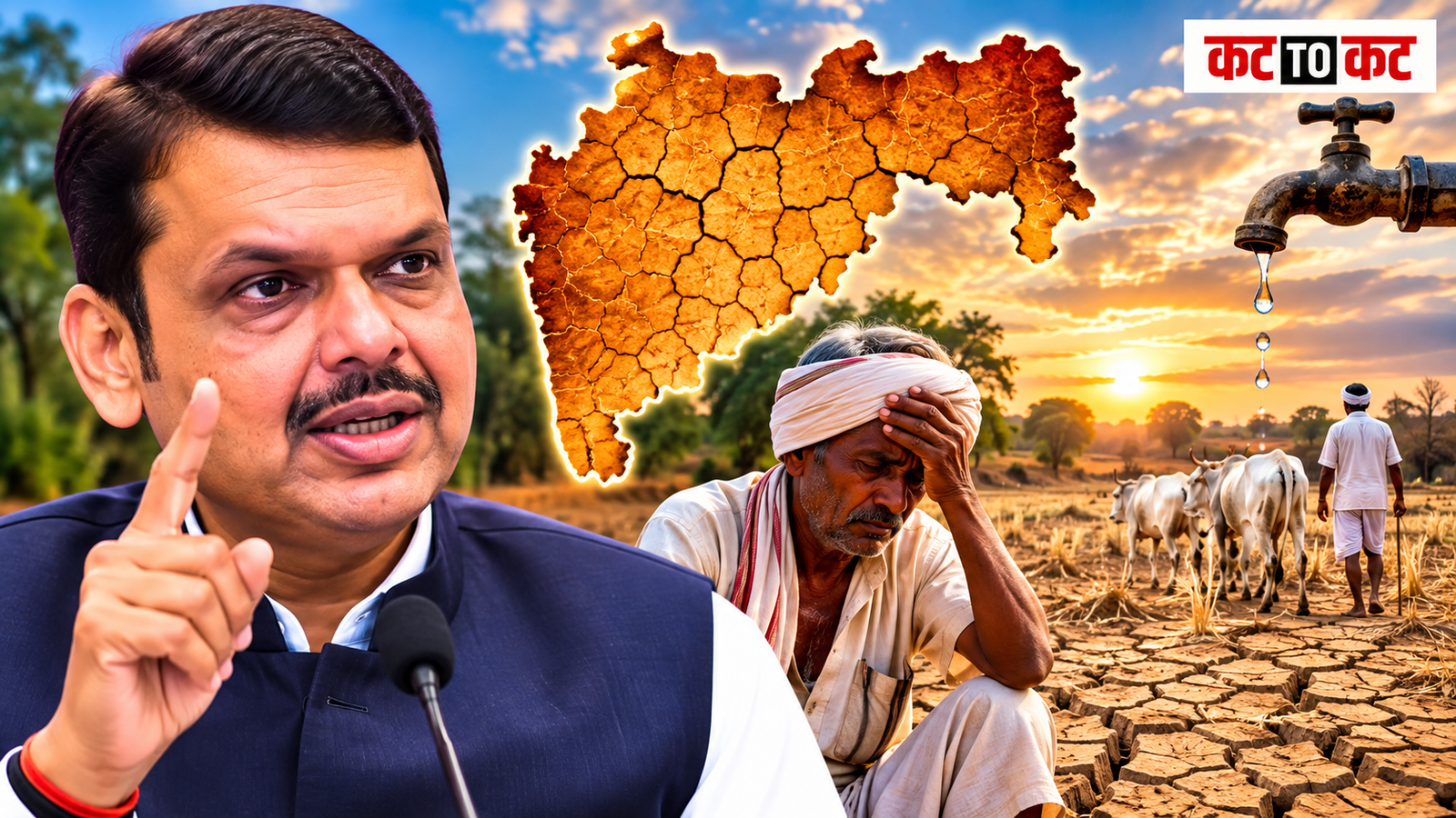 Maharashtra Chief Minister Devendra Fadnavis announces drought relief for farmers