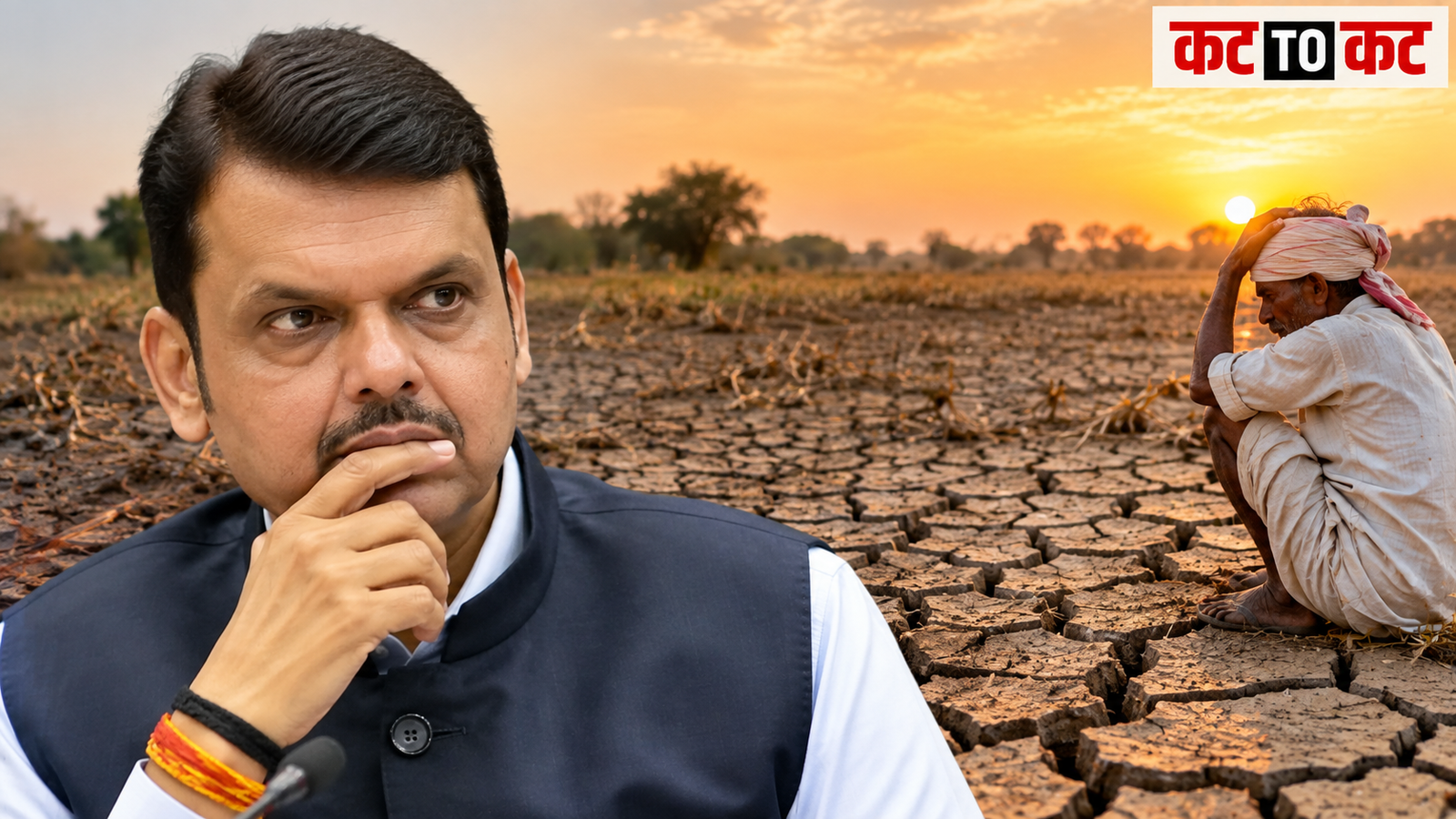 Maharashtra Chief Minister Devendra Fadnavis facing political criticism over the drought-affected talukas list