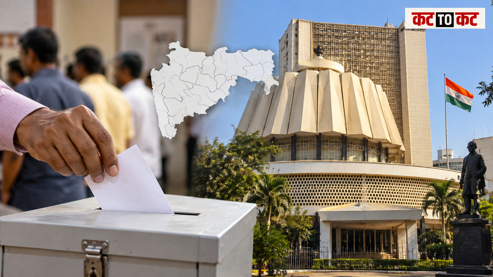 Maharashtra Legislative Council election polling at a voting centre