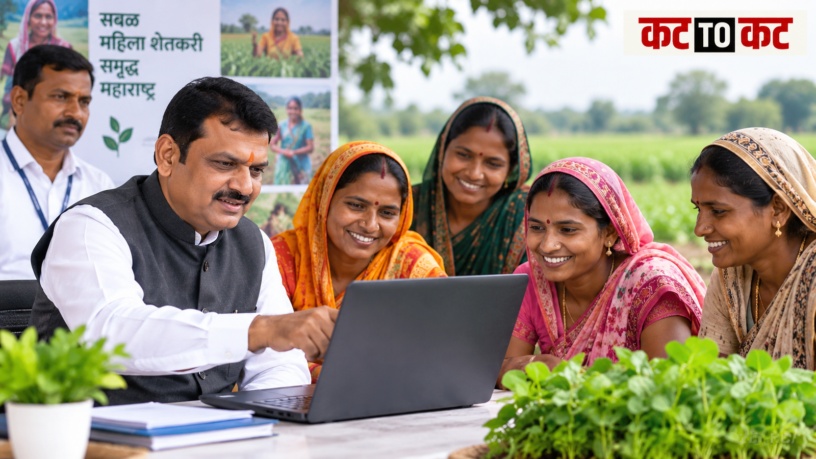 Women farmers at the launch of Maharashtra Women Farmer Portal