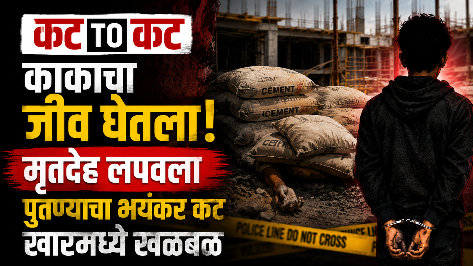 Mumbai Khar West construction site where a 35-year-old construction worker was allegedly murdered and his body hidden under cement bags, with police investigating the crime