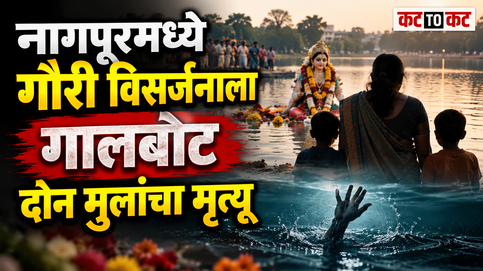Two children drown during Gauri Visarjan at a lake in Zhilpa, Nagpur
