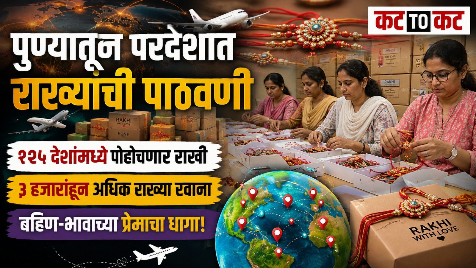 पुण्यातून देश-विदेशात राख्या पाठविण्याला मोठा प्रतिसाद; १२५ देशांमध्ये पोहोचणार भावंडांच्या प्रेमाची ‘राखी’