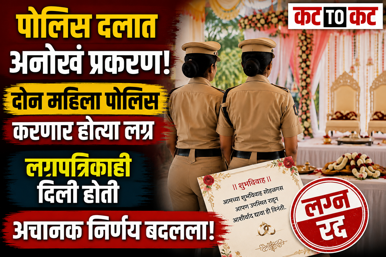 Two women police officers from Pimpri-Chinchwad Police Commissionerate who had planned a Vedic wedding in Alandi, Pune, but later cancelled the marriage for personal reasons