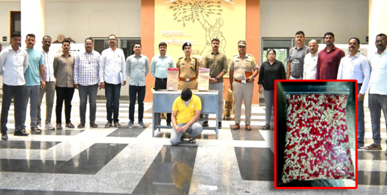 Sangli police seize 965 grams of MD drugs worth Rs 38.60 lakh near Vita and arrest a suspect in an alleged international drug smuggling case.