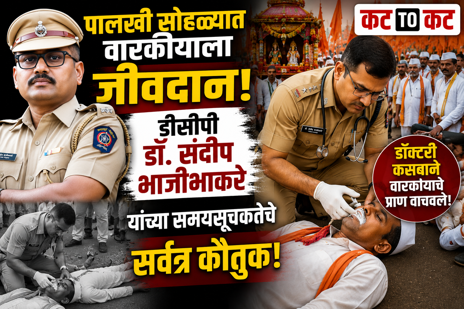पालखी सोहळ्यात वारकऱ्याला जीवदान; डीसीपी डॉ. संदीप भाजीभाकरे यांच्या समयसूचकतेचे सर्वत्र कौतुक