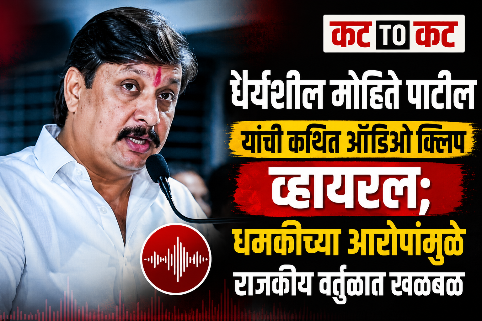 धैर्यशील मोहिते पाटील यांची कथित ऑडिओ क्लिप व्हायरल; धमकीच्या आरोपांमुळे राजकीय वर्तुळात खळबळ